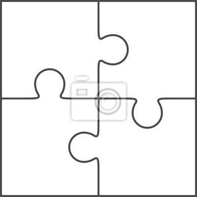 400x400 El Rompecabezas De Rompecabezas En Blanco Vector Cuatro
