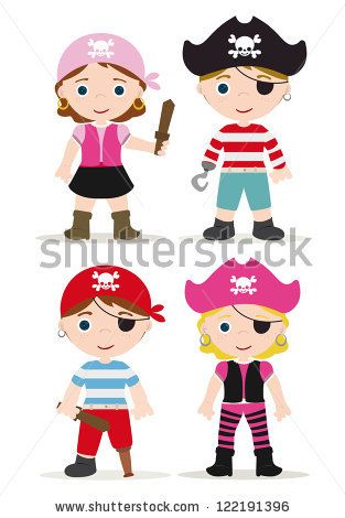 313x470 Stock Vector Cute Set Of Children Pirates Shutterstock