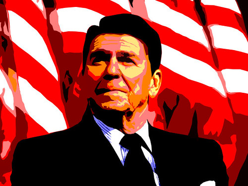 Posterised Vector Of Ronald Reagan 500x375 Posterised Vector Of Ronald Reagan