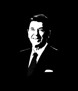 Vector Portrait Of President Ronald Reagan Poster 305x355 Vector Portrait Of President Ronald Reagan Poster