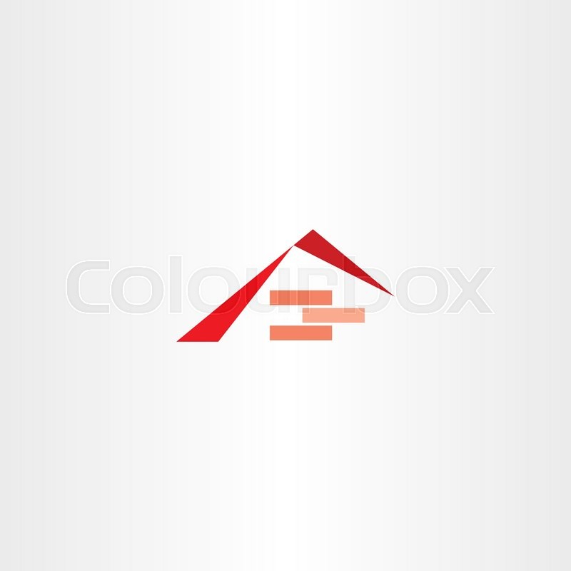 800x800 House Construction Roof Brick Logo Stock Vector Colourbox