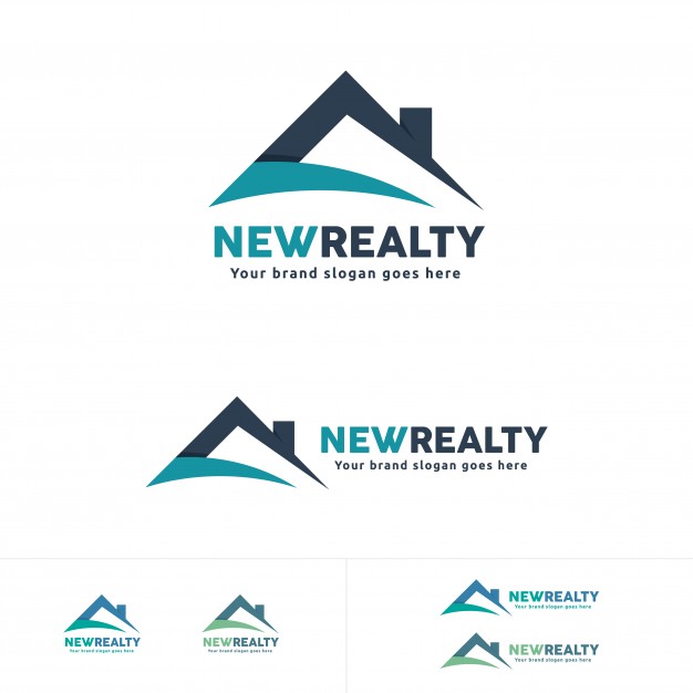 626x626 Real Estate Logo, House Roof Symbol, Residential Brand Vector