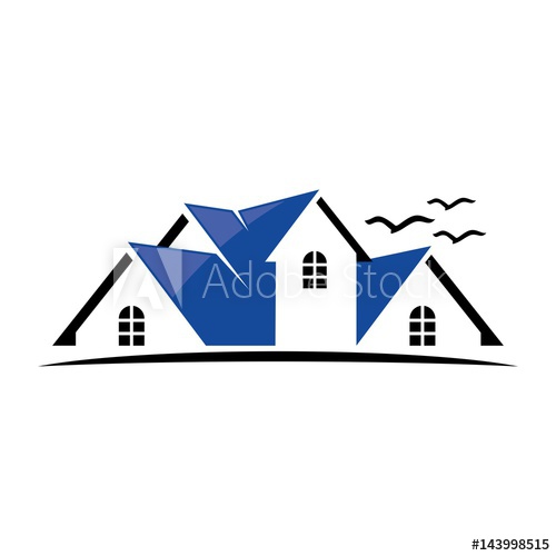 500x500 Roof Logo Vector Template Icon Home Logo