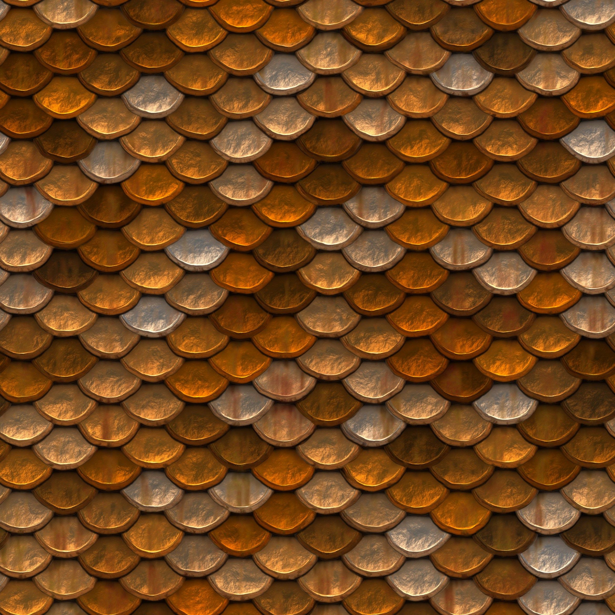 2340x2340 Gold And Silver Roof Tiling Seamless Texture Pattern