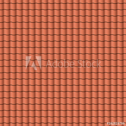 500x500 Red Roof Tiles Background Texture In Regular Rows Seamless Pattern