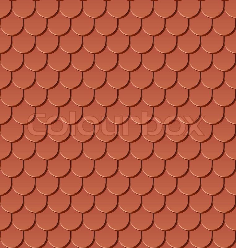 762x800 Clay Roof Tiles Seamless Vector Stock Vector Colourbox