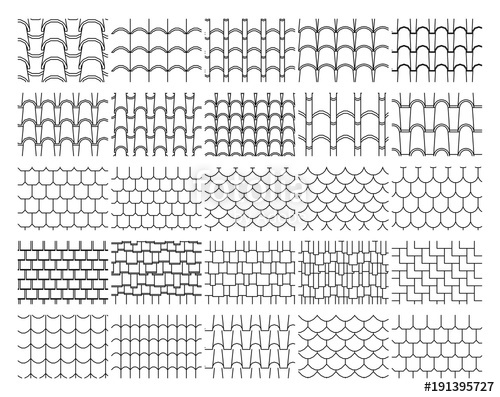 500x397 Collection Drawings Of Textures Of Roofing Cover For In Design