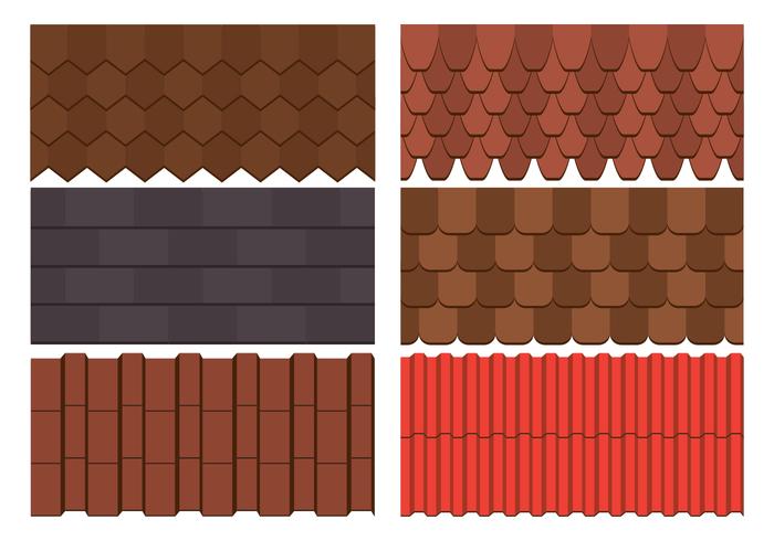 700x490 Roof Tile Vector Set