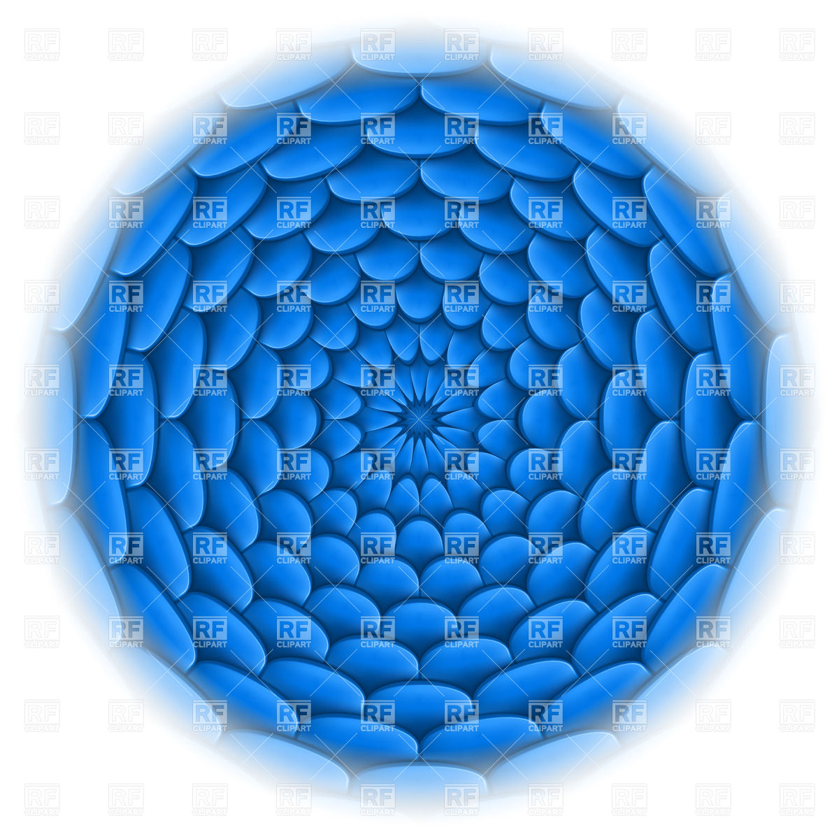 1200x1200 Blue Round Roof Tiling Pattern Vector Image Of Backgrounds