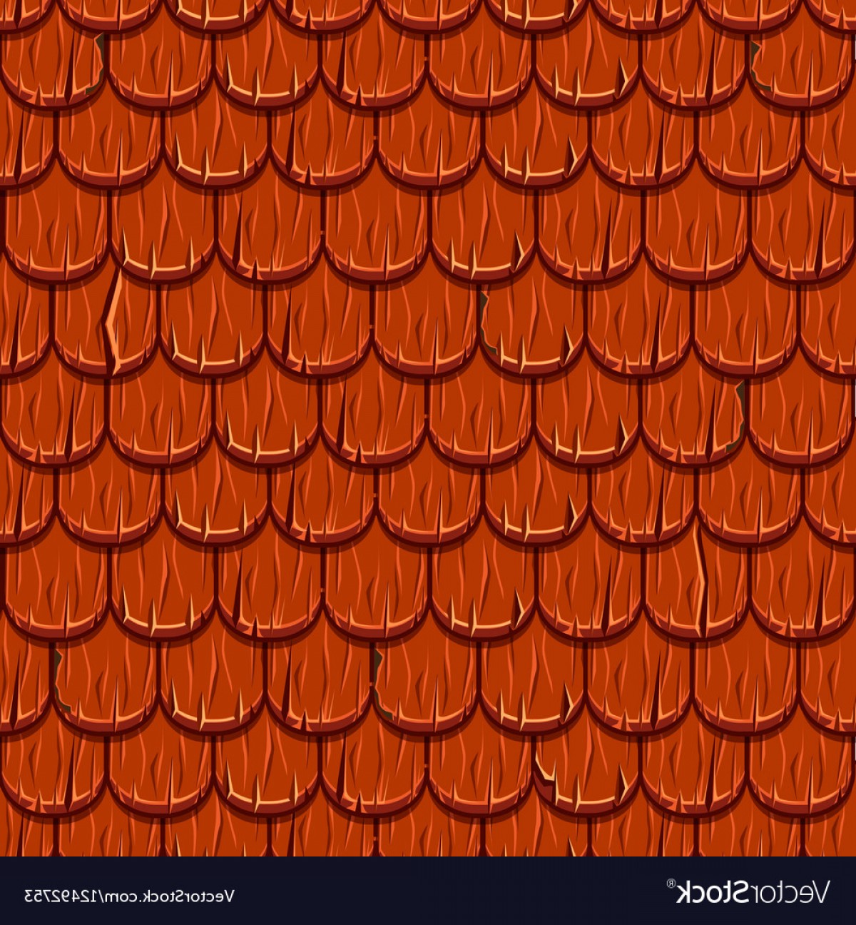 1200x1296 Red Wooden Old Roofing Roof Tiles Seamless Vector Soidergi