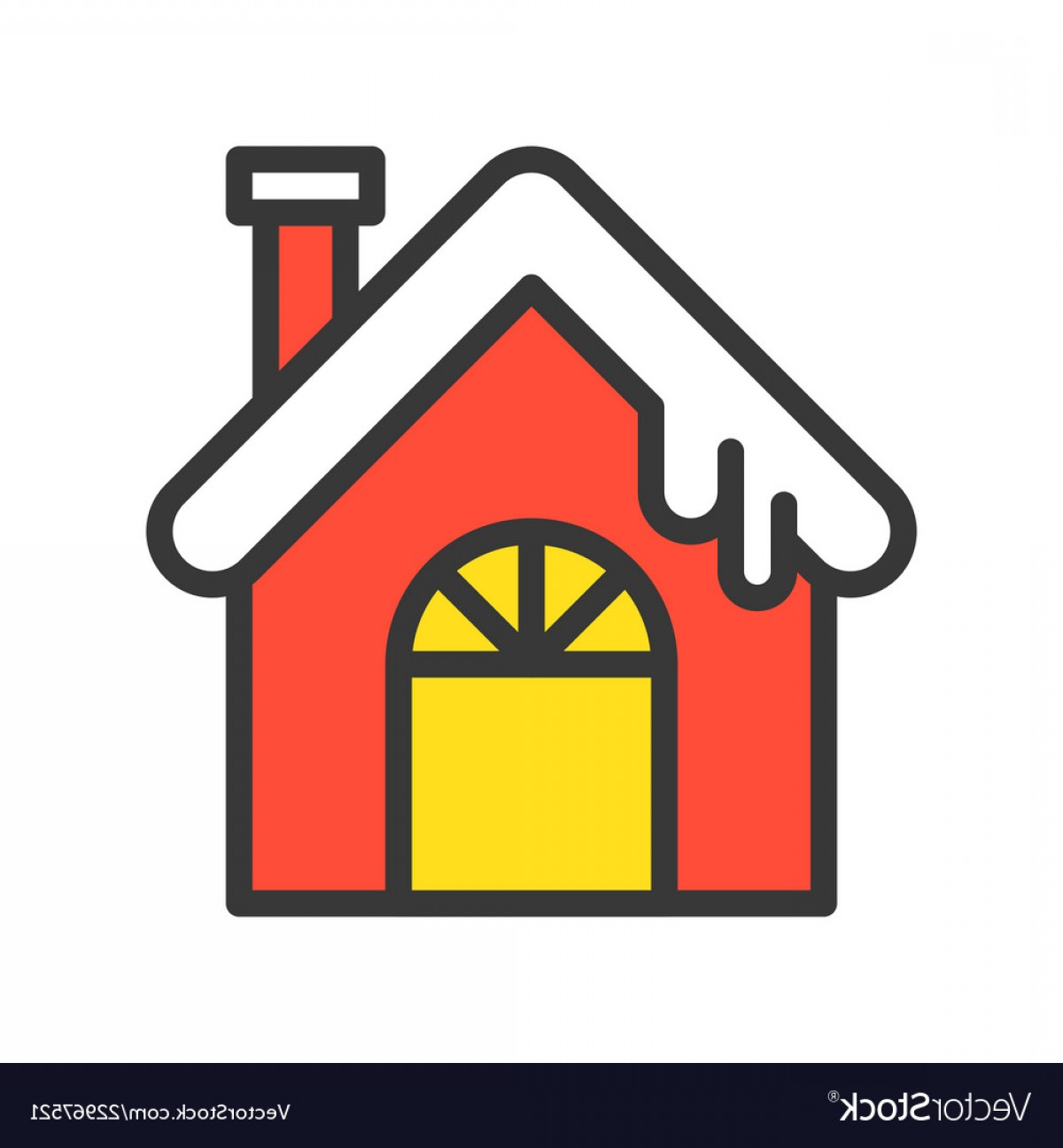 1200x1296 Cute House With Snow On Rooftop Merry Christmas Vector Soidergi
