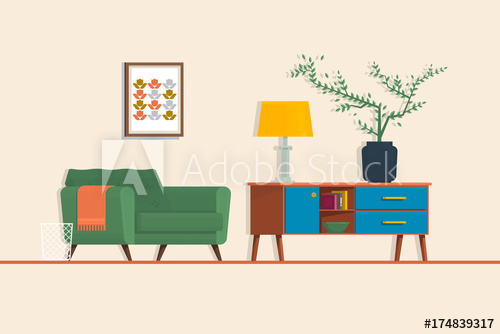 500x334 Armchair, Couch, L Isolated Vector Objects Living Room Vector