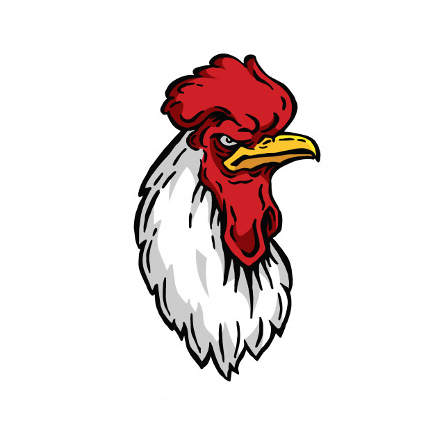 Rooster Head Vector