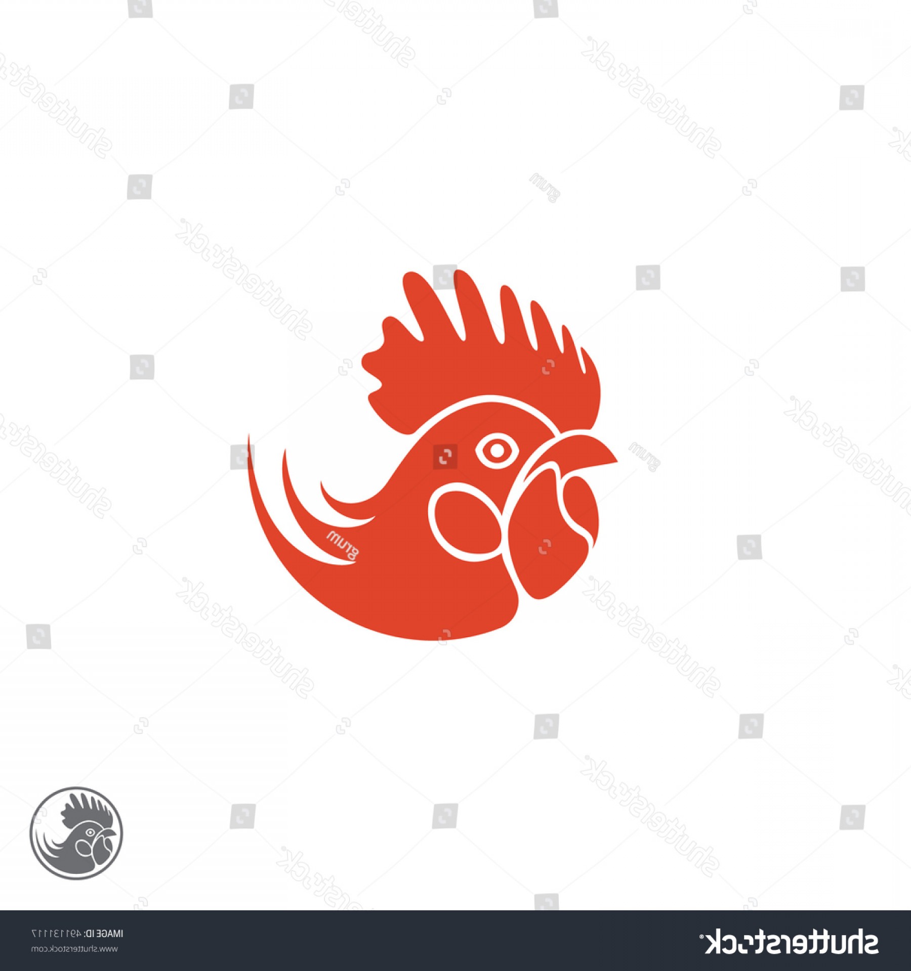 1800x1920 Illustration Chicken Head Vector Logo Rooster Studiogrfx