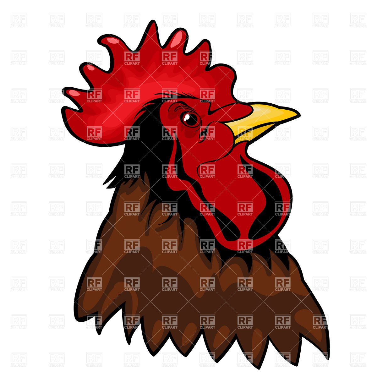 1200x1200 Rooster's Head Vector Image Of Plants And Animals Lirch