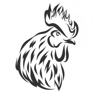 300x300 With Black Rooster Head Vector Hoodamathrun