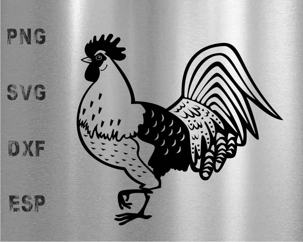 Rooster Silhouette Vector Dxf Download Etsy 1064x851 Rooster Silhouette Vector Dxf Download Etsy