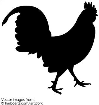 Download Rooster Silhouette 335x355 Download Rooster Silhouette