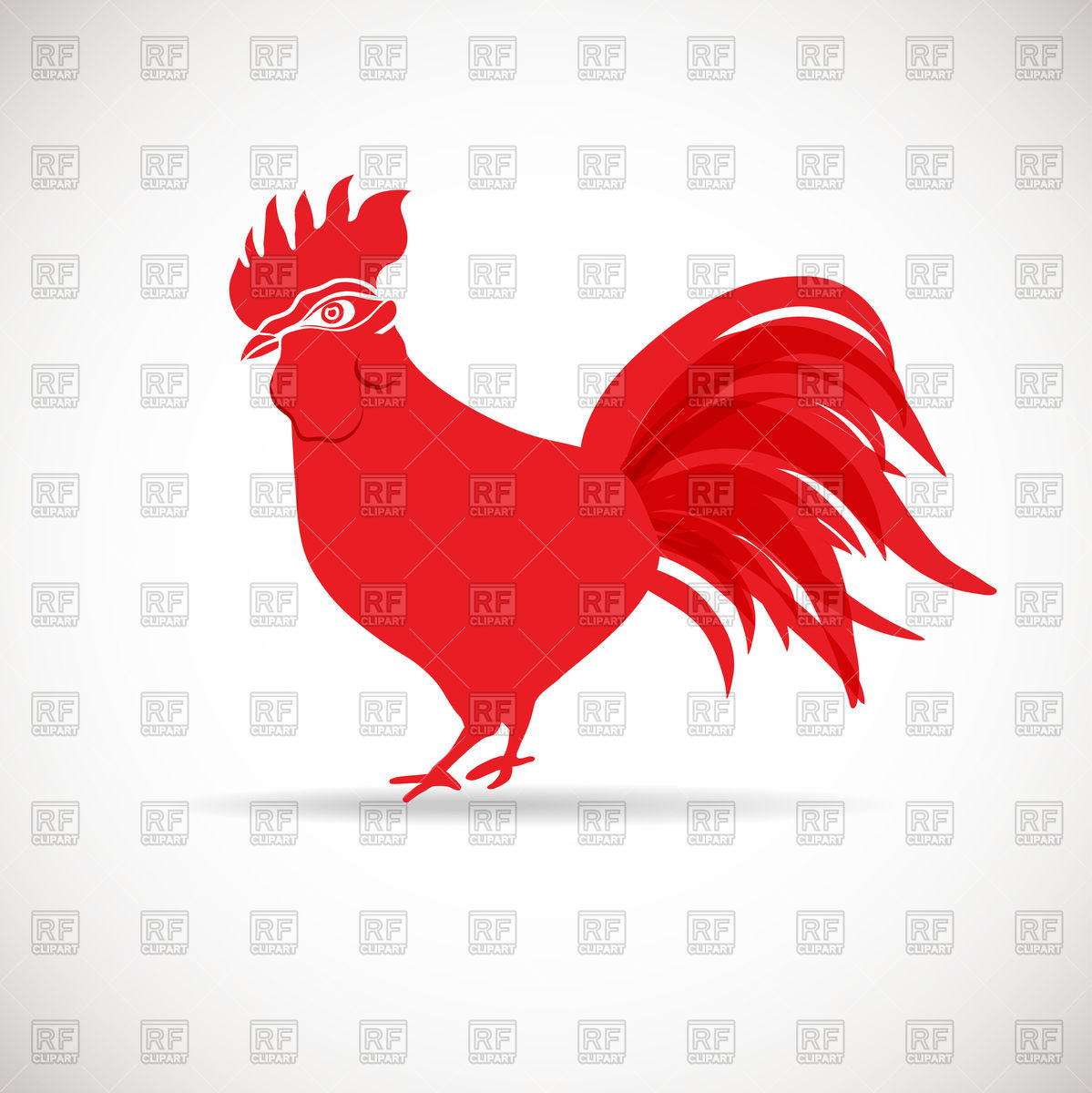 1199x1200 Red Rooster Vector Image Of Plants And Animals Mcherevan