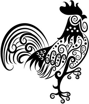 302x351 Rooster Free Vector Download