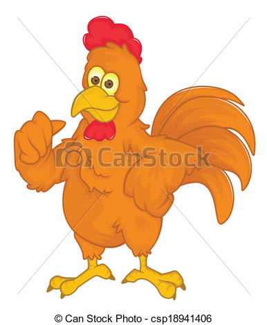 386x470 Rooster Vector Cartoon Illustration