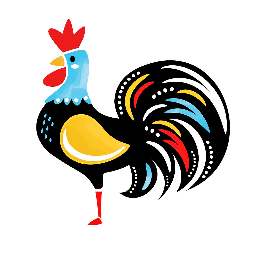 1024x1022 Folk Rooster