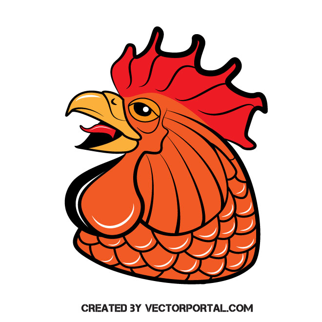 660x660 Rooster Vector Clip Art
