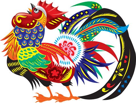 477x360 Farm Animal Rooster Vector Art Illustration Chinese New Year
