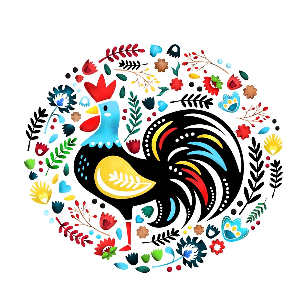1024x1019 Folk Rooster
