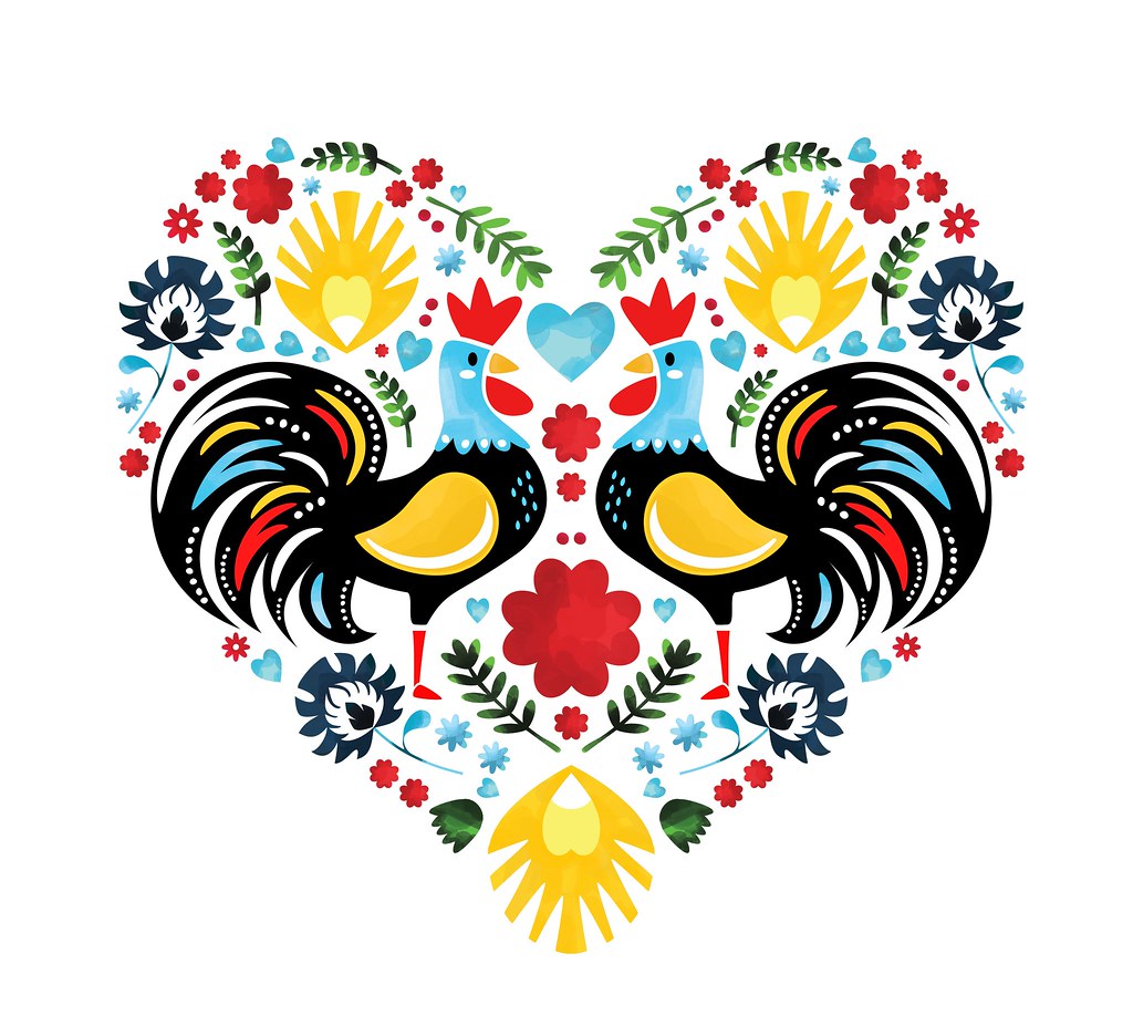 1024x936 Folk Rooster