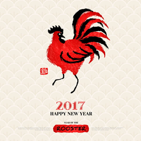 600x600 Year Of The Rooster Vector Material Free