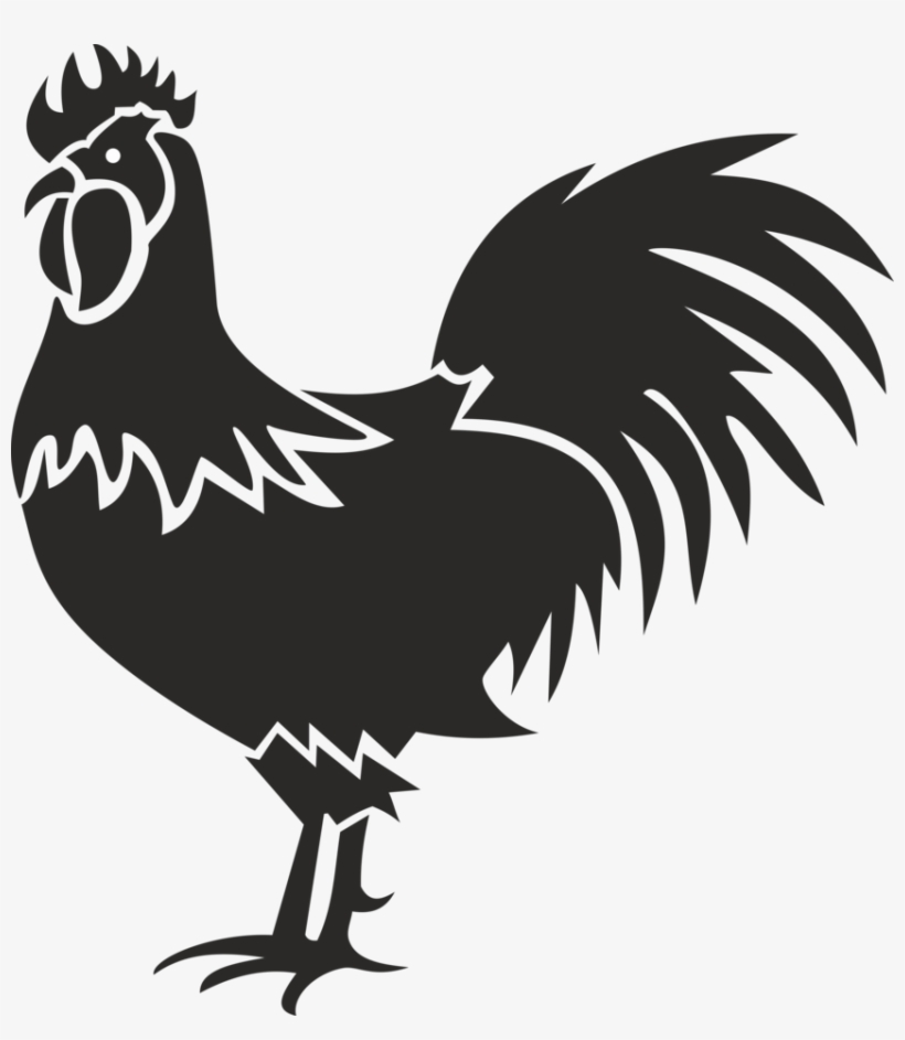 820x943 Rooster And Hen Silhouette