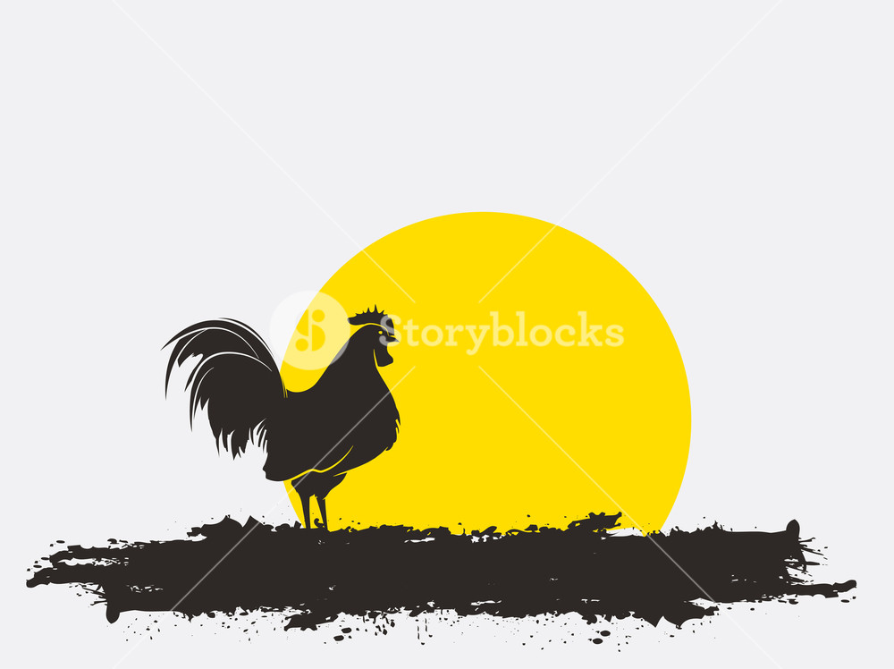 1000x748 Rooster Silhouette