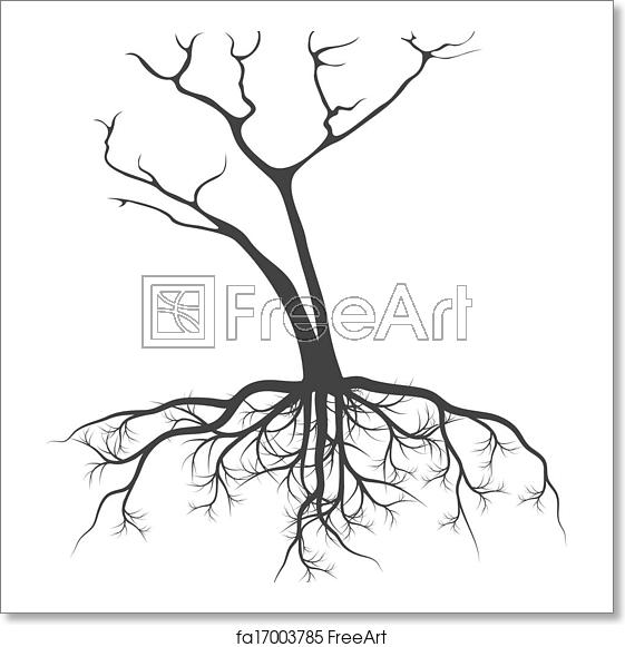 561x581 Free Art Print Of Dead Tree With Roots Vector Background Dead