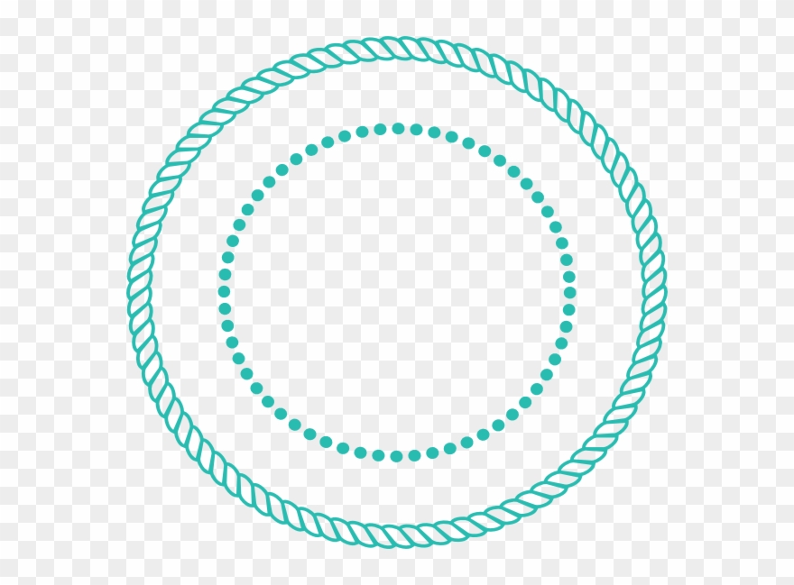 880x649 Rope Circle Aqua Clip Art