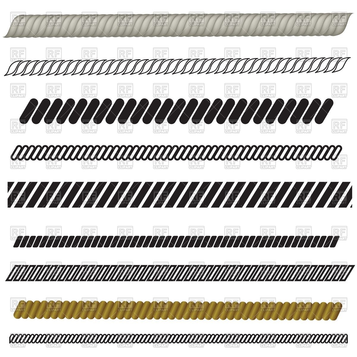 1200x1200 Rope Examples Vector Image Of Design Elements