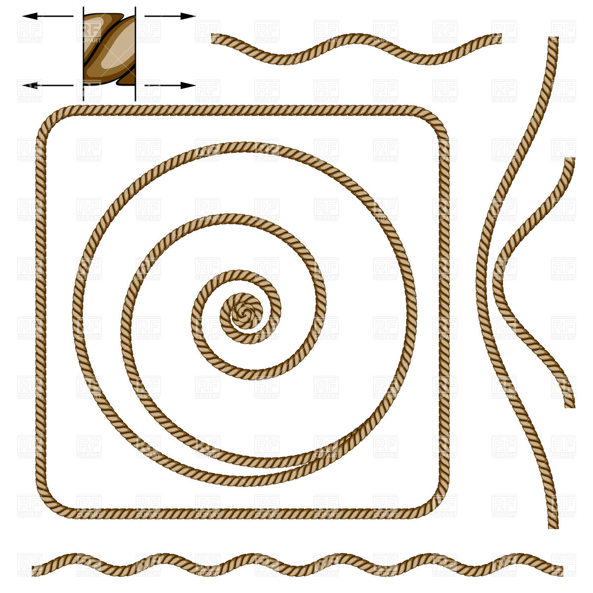 1200x1200 Rope Frames And Wavy Borders Vector Image Of Borders And Frames