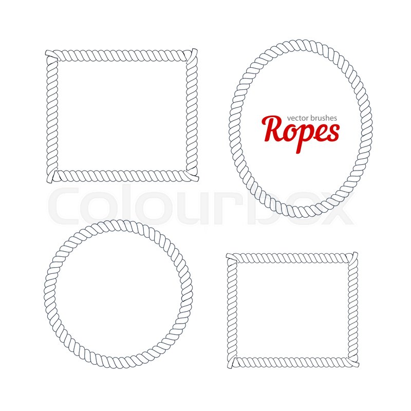 800x800 Vector Nautical Thick Rope Outline Stock Vector Colourbox