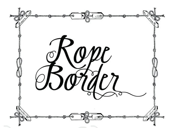 570x428 Vector Rope Border Ornamental Edges Card Elements Card Etsy