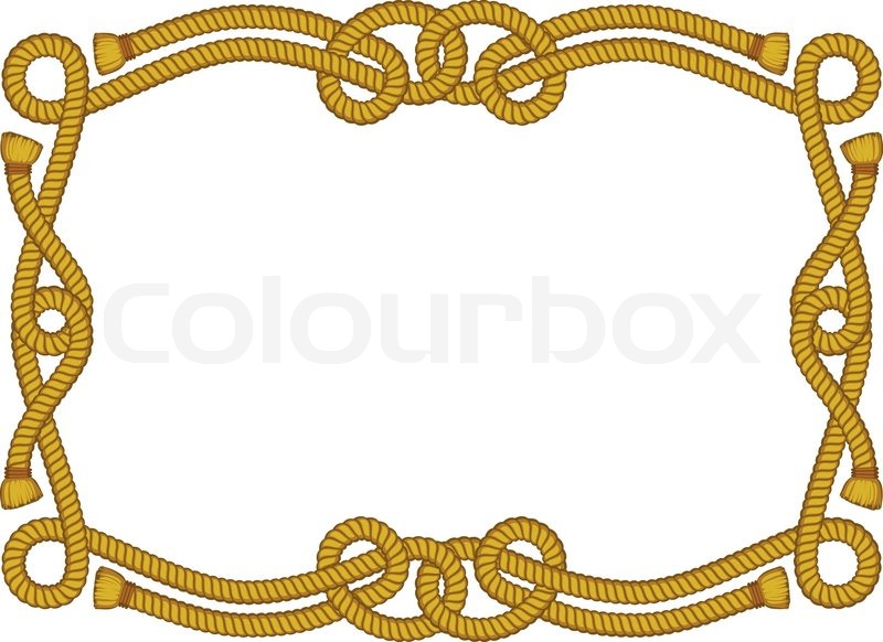 800x582 Rope Frame Isolated On White Stock Vector Colourbox