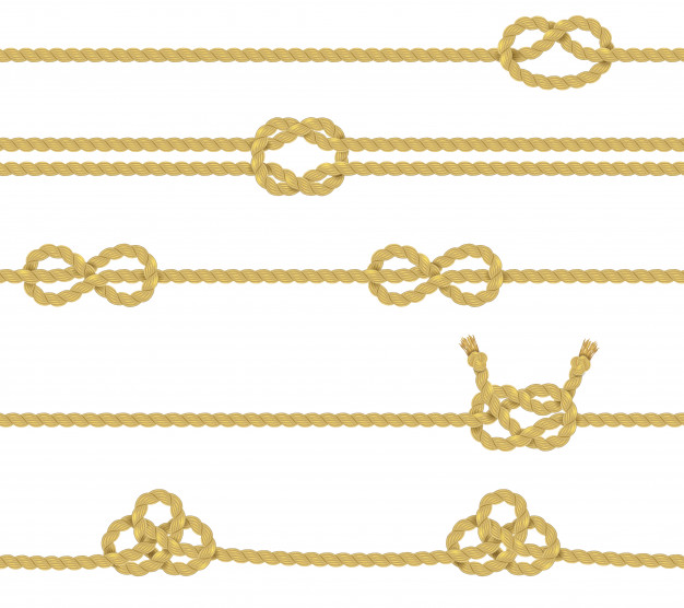 626x556 Knitted Rope Border Set Vector Free Download