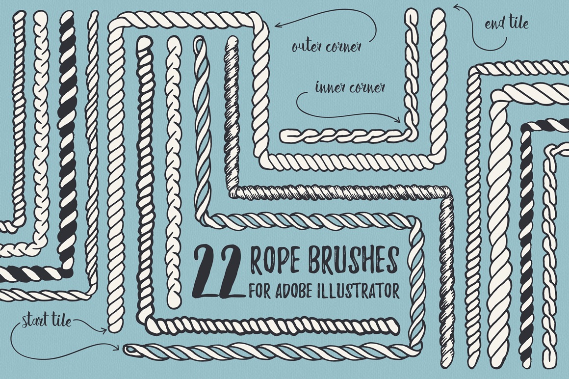 1160x772 Vector Rope Brushes