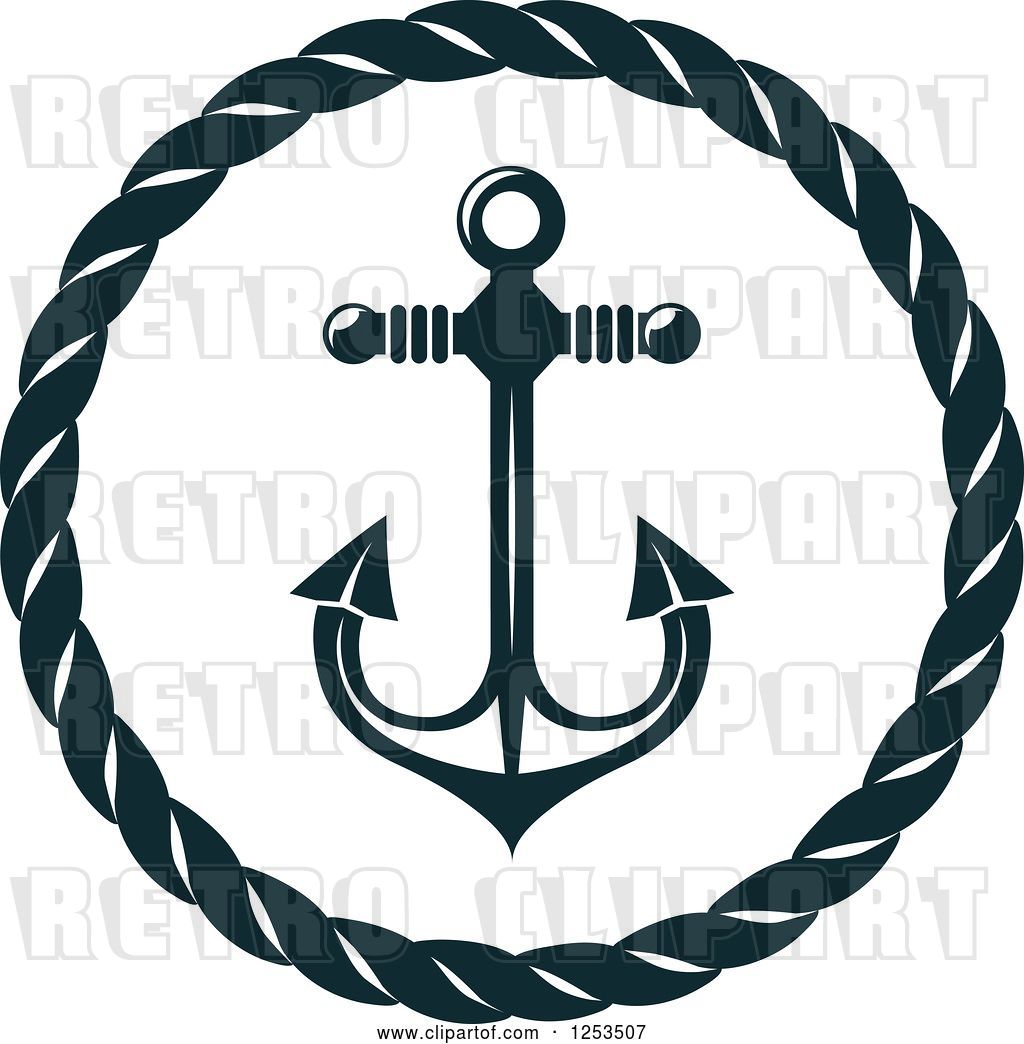 Vector Clip Art Of Retro Navy Blue Anchor In A Rope Circle 1024x1044 Vector Clip Art Of Retro Navy Blue Anchor In A Rope Circle
