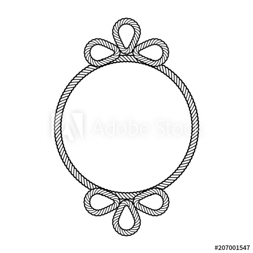 Decorated Rope Frame In A Shape Of A Circle, Isolated Vector 500x500 Decorated Rope Frame In A Shape Of A Circle, Isolated Vector