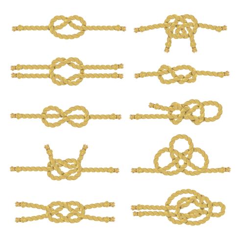 Rope Knot Decorative Icon Set 490x490 Rope Knot Decorative Icon Set