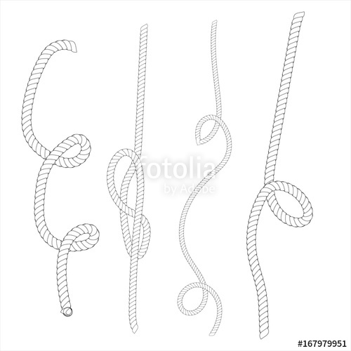 Rope Knots Collection Decorative Elements Vector Illustration 500x500 Rope Knots Collection Decorative Elements Vector Illustration