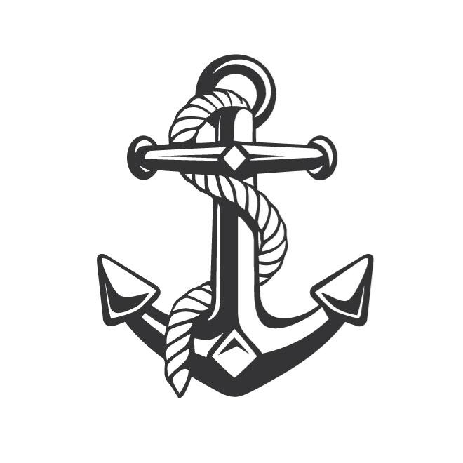 660x660 Anchor With Rope Vector