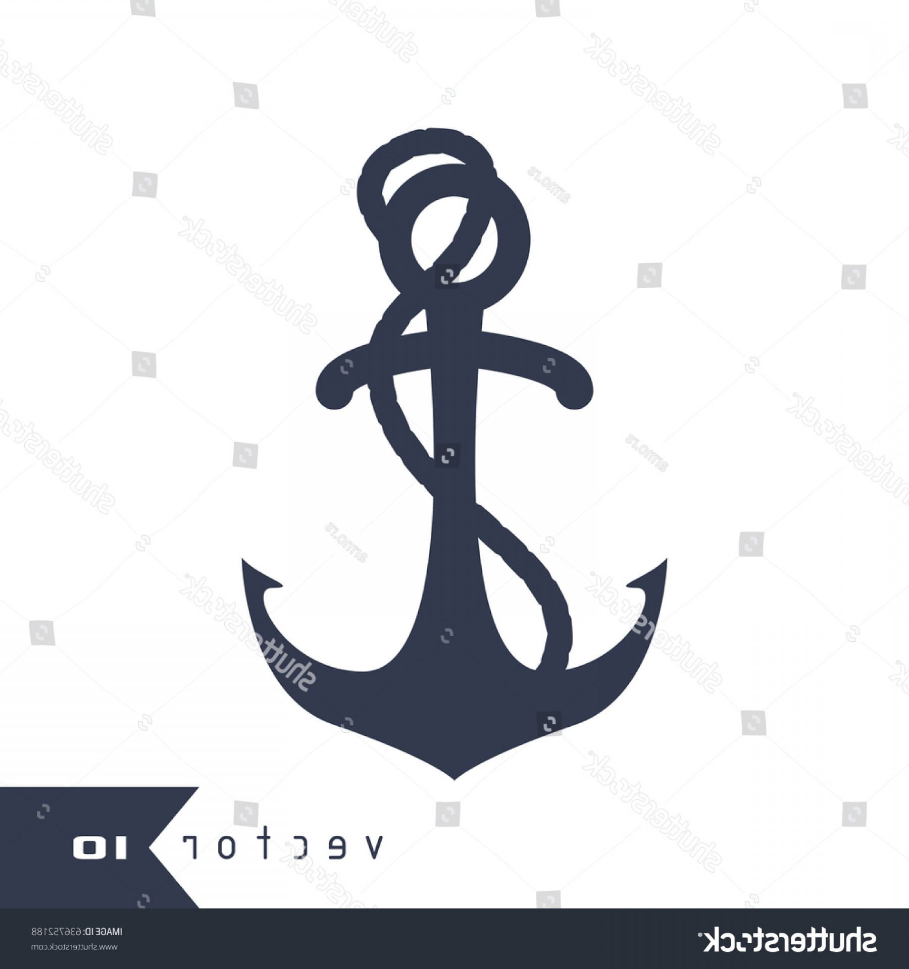 1800x1920 Anchor Silhouette Rope Logo Vector Illustration Soidergi