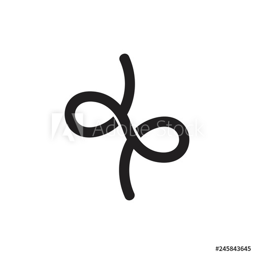 500x500 Letters Dp Rope Knot Design Logo Vector