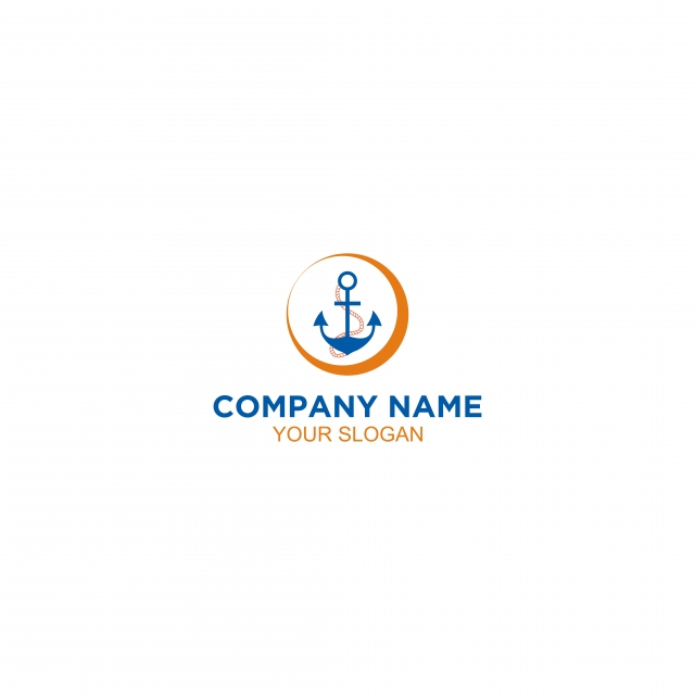 640x640 Anchor With Rope Logo Design Vector Template For Free Download